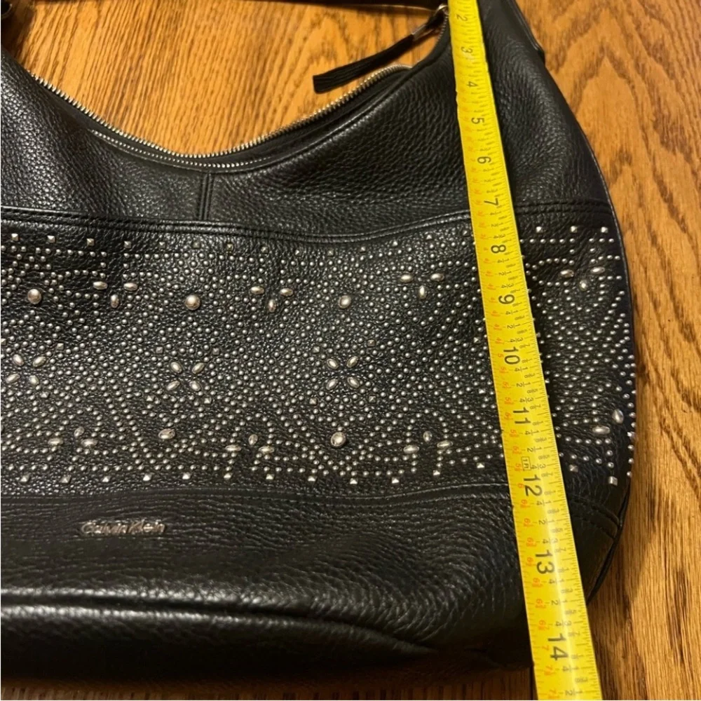 Calvin Klein Black Studded Hobo Bag
